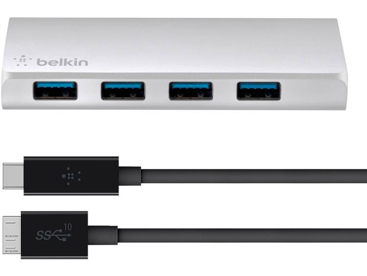 Belkin 4 Poorts USB 3.0 Hub met USB-C Kabel