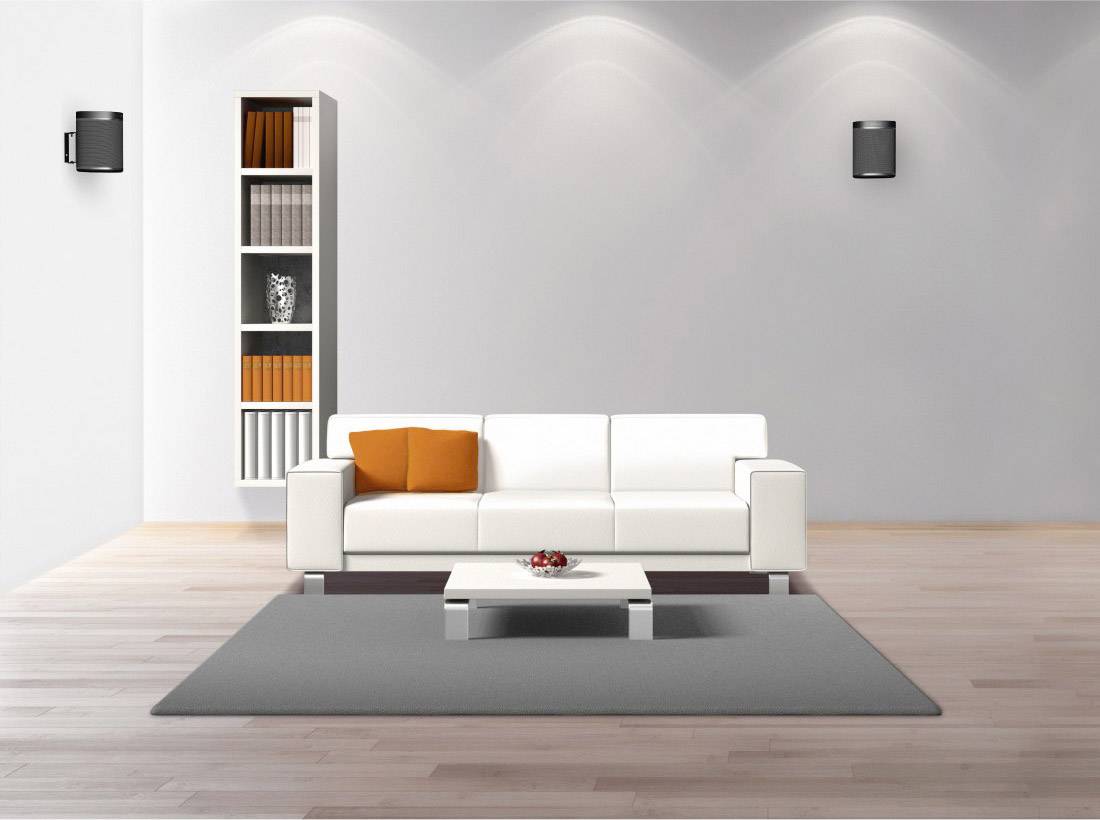 Luidspreker-wandbeugel Geschikt voor SONOS PLAY:1 Zwenkbaar Afstand tot de muur (max.): 3 cm Hama för Sonos Play 1 Zwart-1