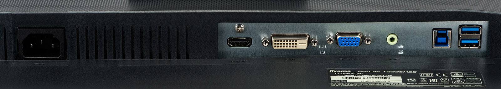 Iiyama ProLite T2336MSC Touchscreen monitor Energielabel: F (A - G) 58.4 cm (23 inch) 1920 x 1080 Pixel 16:9 5 ms USB-A -4