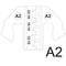Een technische diagram toont een klem met de aanduiding 'A2'. De getallen 22-18, 16-14 en 12-10 zijn verticaal daarop geschreven.