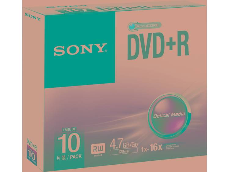 DVD+R disc 4.7 Sony DPR47SS 10 stuks Jewelcase