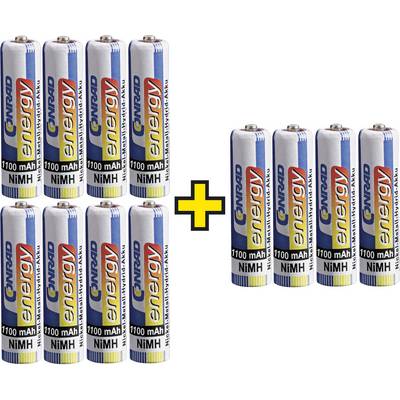 Conrad energy  Oplaadbare AAA batterij (potlood) NiMH 1100 mAh 1.2 V 12 stuk(s)