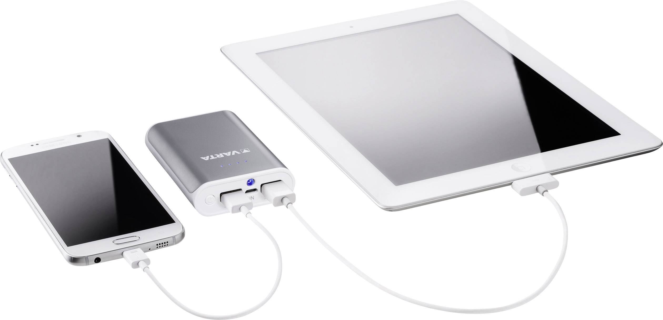 Varta Varta Cons.Varta Powerbank 6000 mAh Li-ion Grijs, Wit Statusweergave-4