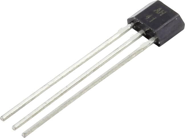 TRU COMPONENTS Hall-sensor AH3661UA 2.4 - 5.4 V/DC Meetbereik: -0.007 - +0.007 T TO-92 Solderen