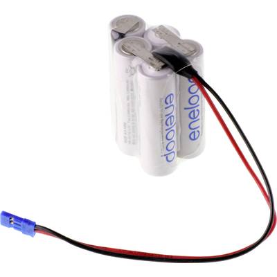 Panasonic eneloop Würfel F2x2+1 Graupner Accupack Aantal cellen: 5 Batterijgrootte: AA (penlite) Kabel, Stekker NiMH 6 V