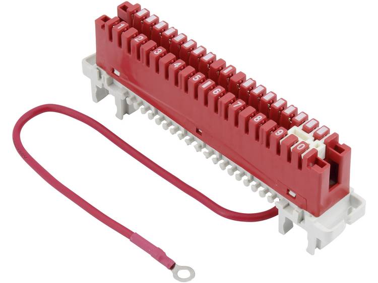 LSA-Plus 2 aarding module incl. Aardingskabel 108.3 mm 10 dubbele aders 93014c1020 rood inhoud: 1 st