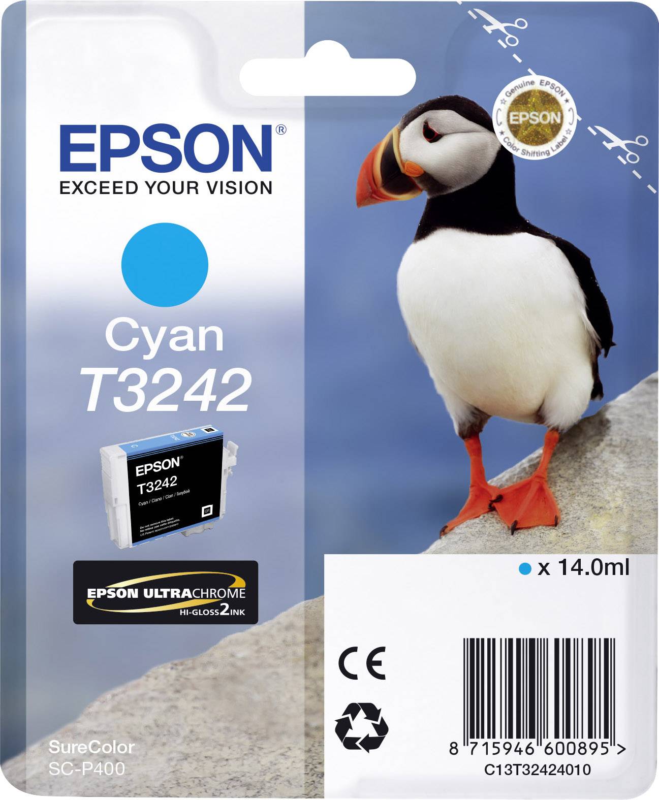 Epson Inktcartridge T3242 Origineel Cyaan C 13 T 32424010