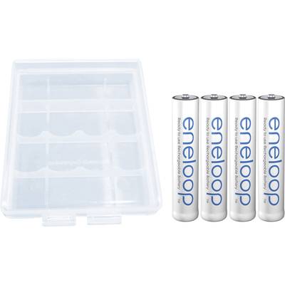 Panasonic eneloop HR03 + Box Oplaadbare AAA batterij (potlood) NiMH 750 mAh 1.2 V 4 stuk(s)