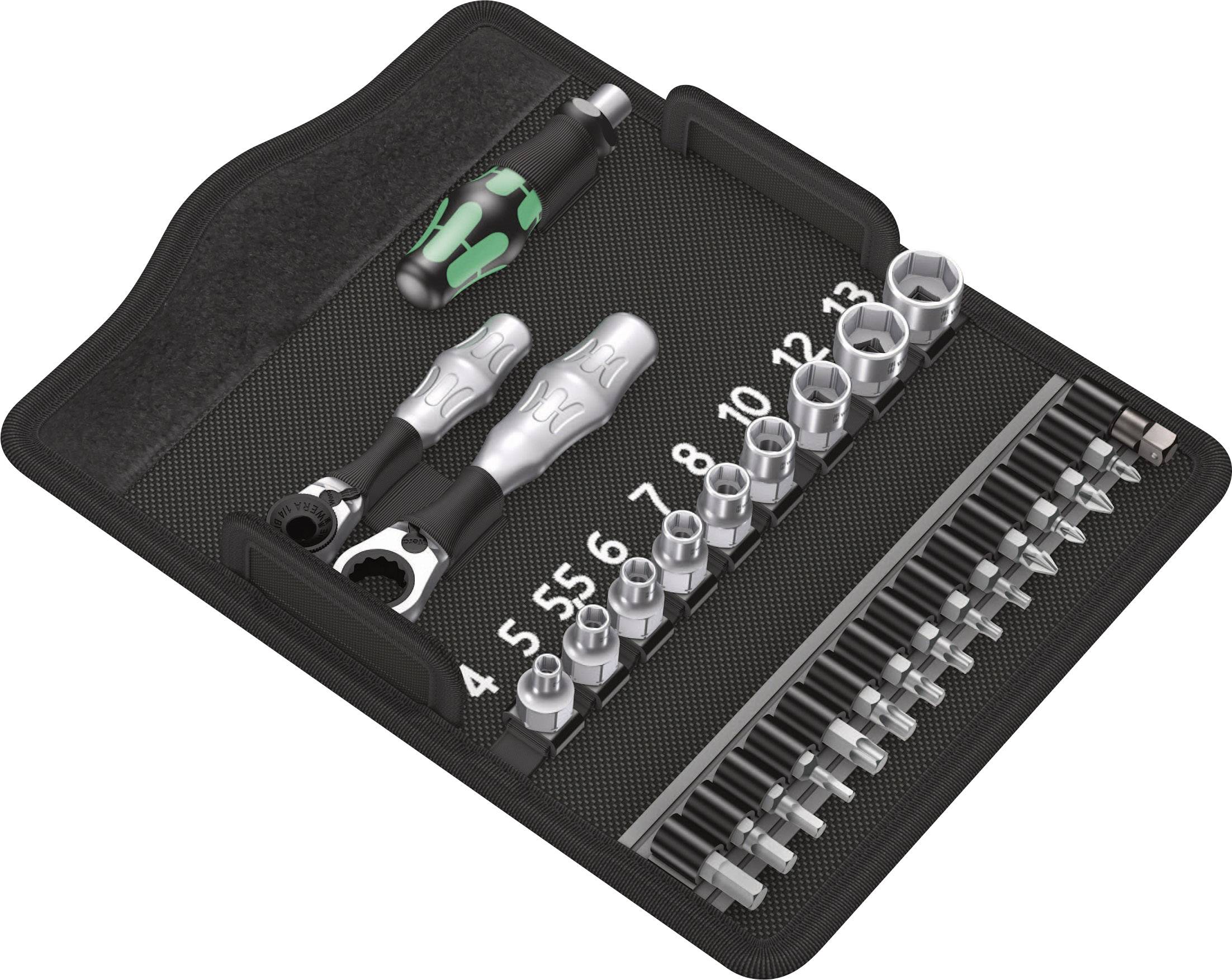 Wera KK Zyklop Mini 2 05135918001 Dopsleutelset Metrisch 1/4" (6.3 mm) 27-delig