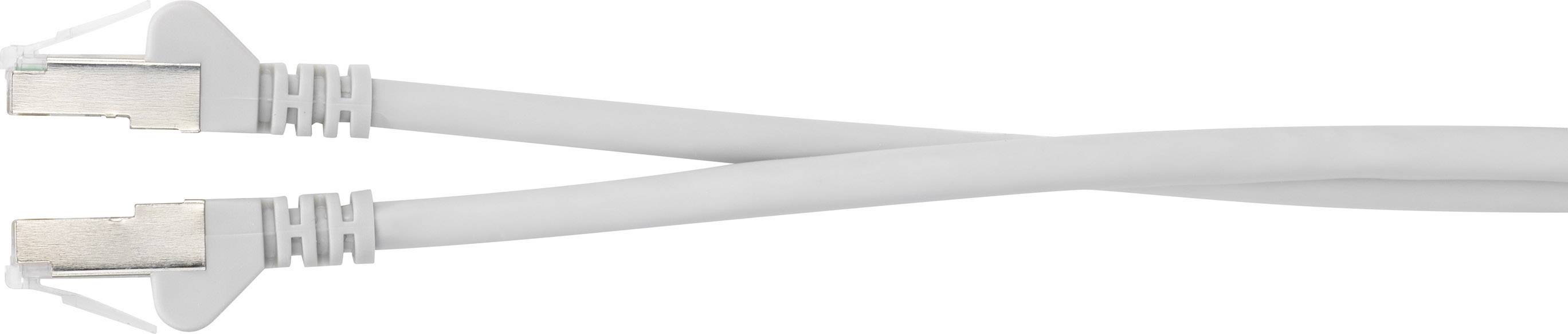Renkforce RF-4738574 RJ45 Netwerkkabel, patchkabel CAT 6A S/FTP 5.00 m Grijs Duplex, Vlambestendig, Snagless 1 stuk(s)-1