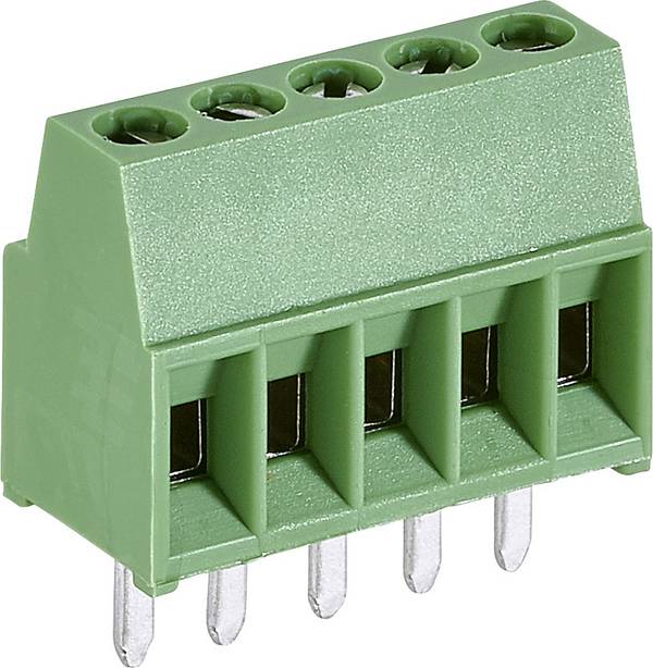 TE Connectivity 282834-5 Klemschroefblok 1.4 mm² Aantal polen 5 Groen 1 stuk(s)