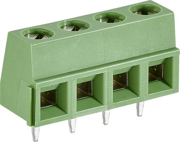 TE Connectivity 282836-4 Klemschroefblok 1.31 mm² Aantal polen 4 Groen 1 stuk(s)
