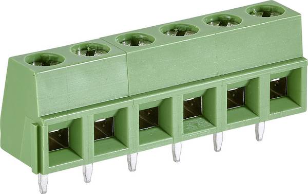 TE Connectivity 282836-6 Klemschroefblok 1.31 mm² Aantal polen 6 Groen 1 stuk(s)