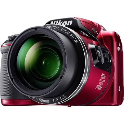 Nikon Coolpix B-500 Digitale camera 16 Mpix Zoom optisch: 40 x Rood  Full-HD video-opname, Klapbaar display, Bluetooth