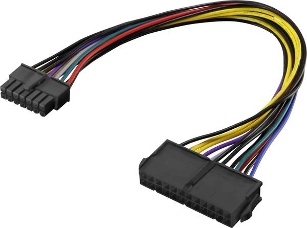 Renkforce Stroom Aansluitkabel [1x ATX-stroomstekker 14-polig - 1x ATX-stroombus 24-polig] 0.25 m Bont