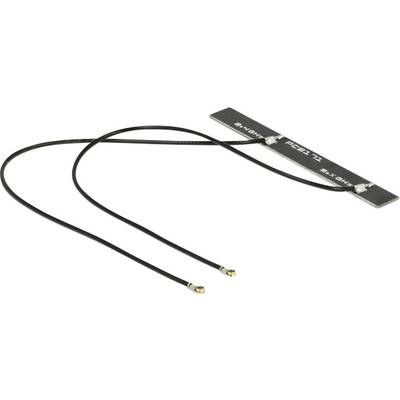 Een WLAN-antennekabel met twee uiteinden van coaxkabels en connectoren. Geschikt voor signaalkwaliteitsverbetering in elektronische apparaten.