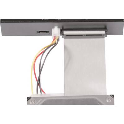 Een diskettedrive met zichtbare kabels en aansluitcomponenten.