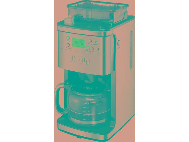 Unold Koffiemachine RVS, Zwart Capaciteit koppen: 12 Display, Glazen kan, Timerfunctie, Warmhoudfunc