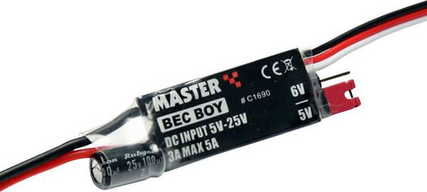 Master Modellbau BEC BOY BEC-spanningsregelaar  5 - 25 V 3 A