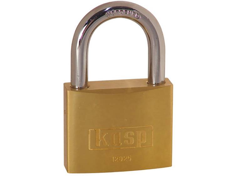 Kasp K12025LO Hangslot 25 mm Goud-geel Sleutelslot