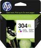 HP 304XL Inktcartridge Origineel Cyaan, Magenta, Geel N9K07AE Inkt