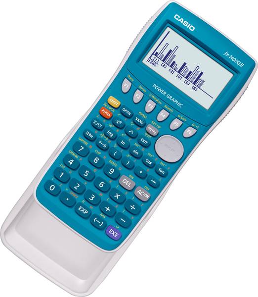 Dy Dx Op Grafische Rekenmachine Casio Casio fx-7400GII Grafische rekenmachine werkt op batterijen Cyaan