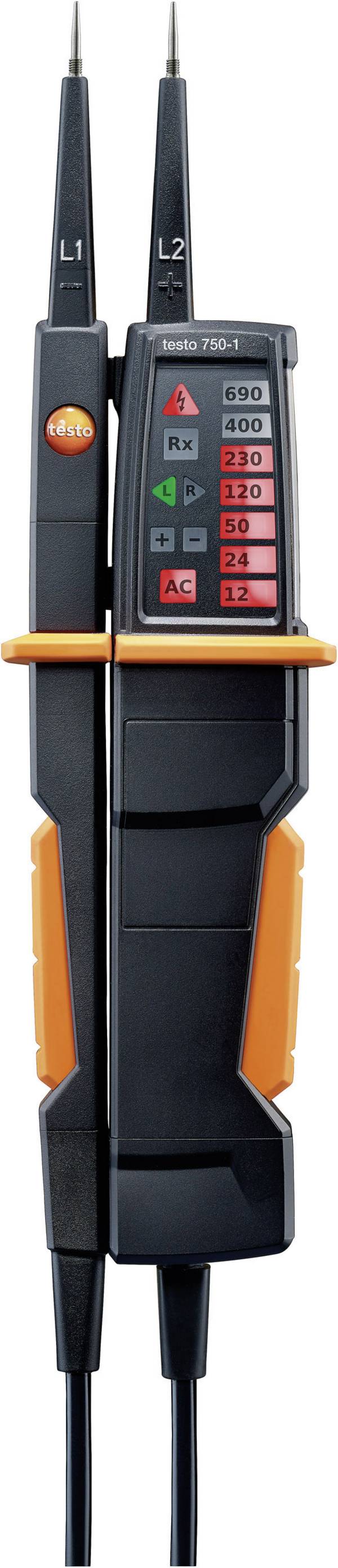 testo 750-1 Tweepolige spanningstester  CAT IV 600 V, CAT III 1000 V LED, LCD
