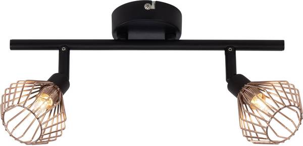 Brilliant Dalma 21013/76 Plafondspot Halogeen G9  66 W Zwart, Koper