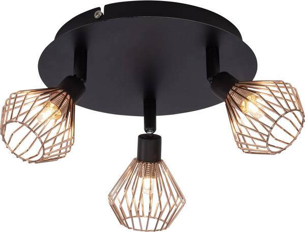 Brilliant Dalma 21034/76 Plafondspot Halogeen G9  99 W Zwart, Koper