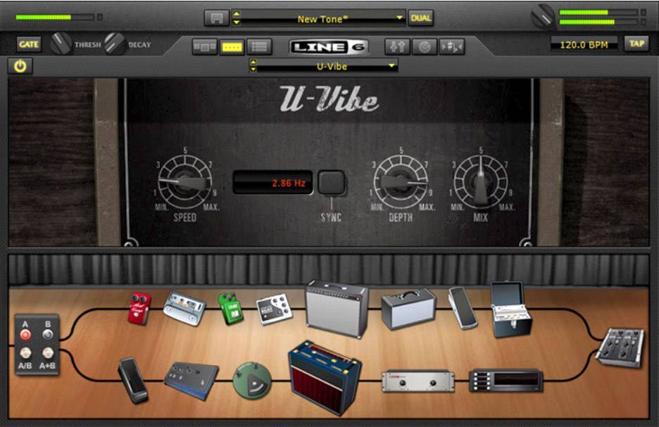 Gitaar interface Line 6 POD STUDIO UX1 Incl. software, Monitor-controlling-1