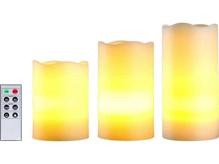 Polarlite LED-kaars Set van 3 LED Wit