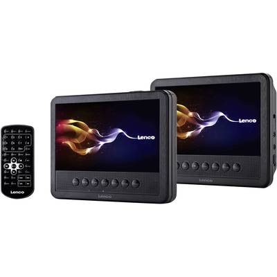 Lenco MES-212 Hoofdsteun-DVD-speler met 2 monitoren Schermdiagonaal=17.5 cm (7 inch)