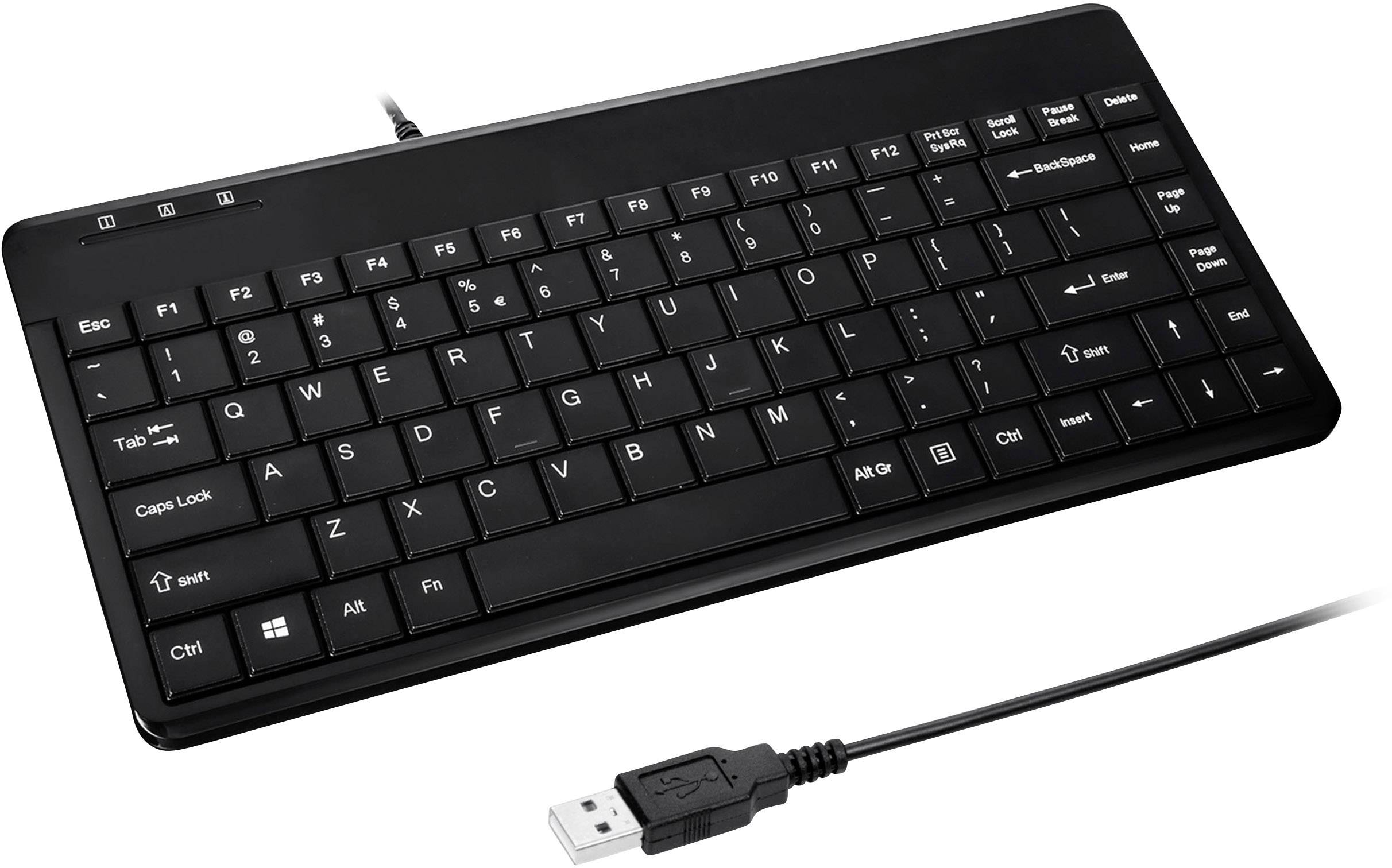 Perixx PERIBOARD-409DEU Toetsenbord USB QWERTZ, Duits Zwart