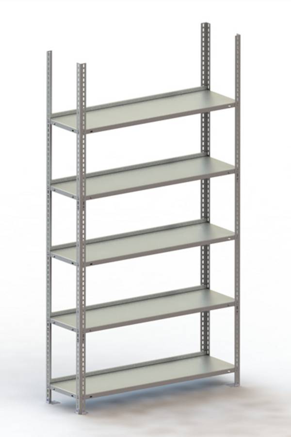 META Regalbau 65878 Archiefkast basismodule (b x h x d) 1004 x 1850 x 304 mm Staal Poedercoating Lichtgrijs Metaal