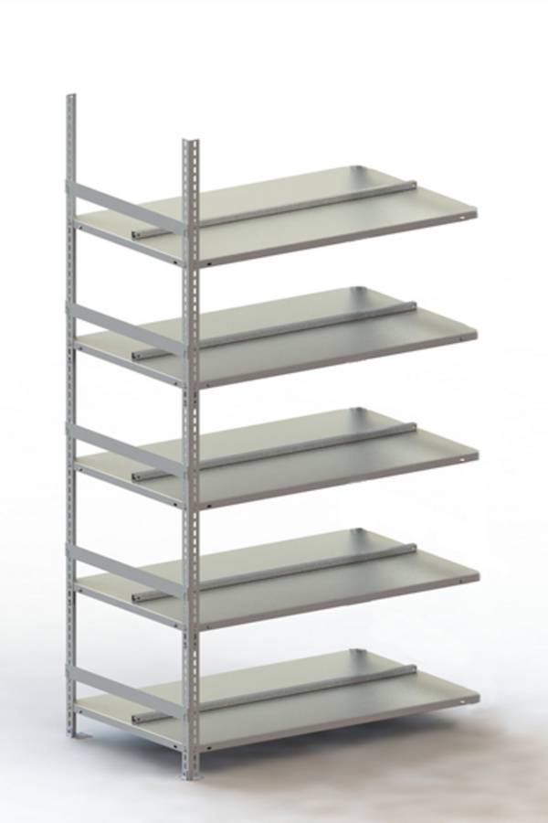 META Regalbau 65883 Archiefkast uitbreidingsmodule (b x h x d) 1002 x 1850 x 604 mm Staal Poedercoating Lichtgrijs Metaal