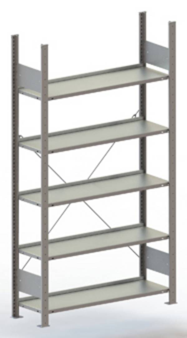 META Regalbau 177998 Archiefkast basismodule (b x h x d) 1056 x 1850 x 336 mm Staal Verzinkt Verzinkt Metaal