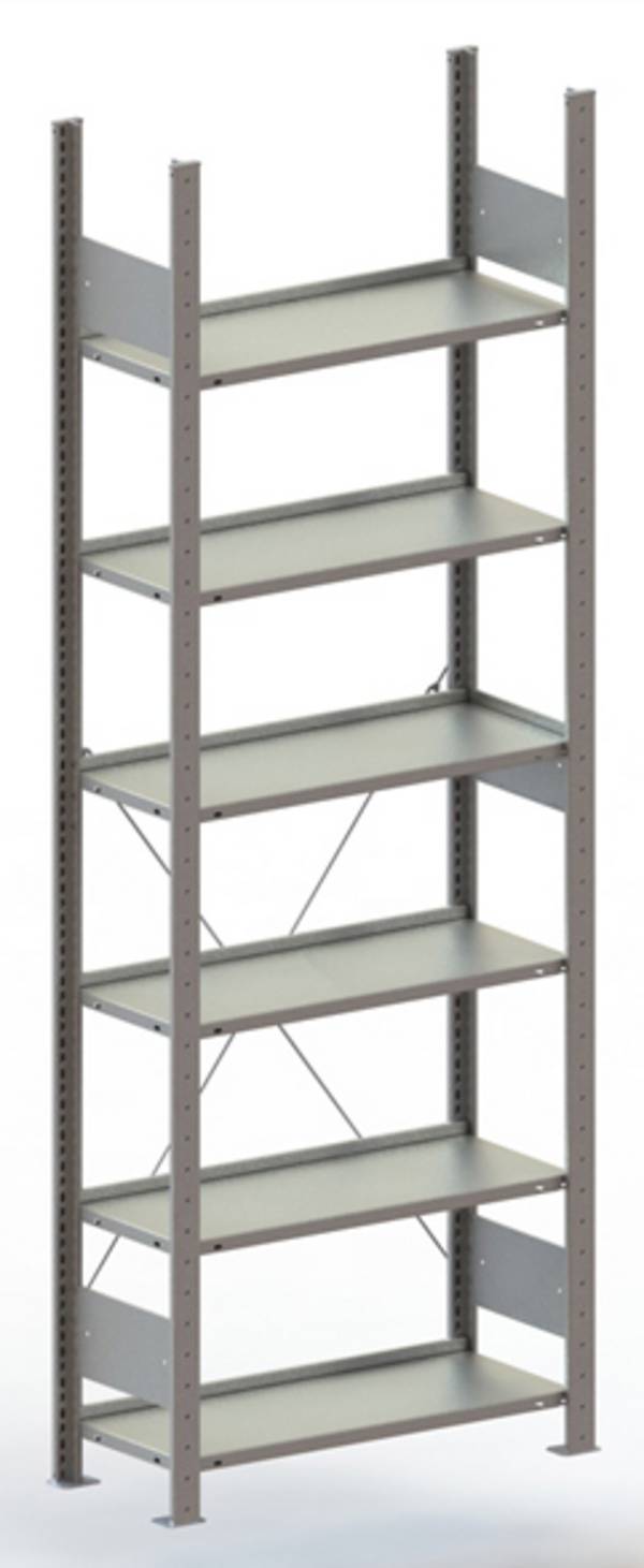 META Regalbau 178461 Archiefkast basismodule (b x h x d) 806 x 1850 x 336 mm Staal Verzinkt Verzinkt Metaal