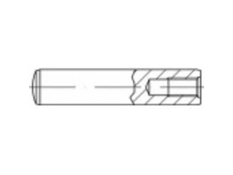 TOOLCRAFT Cilindrische pennen DIN 7979 18 mm Gehard staal 100 stuks