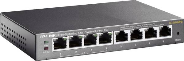 TP-LINK TL-SG108PE TL-SG108PE Netwerk switch 8 poorten 1 GBit/s PoE-functie