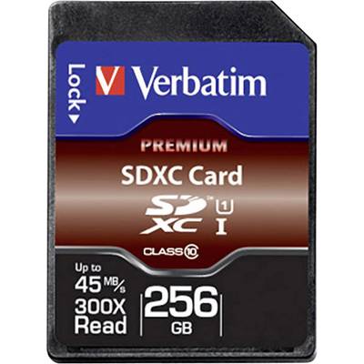 Verbatim Premium SDXC-kaart  256 GB Class 10, UHS-I 