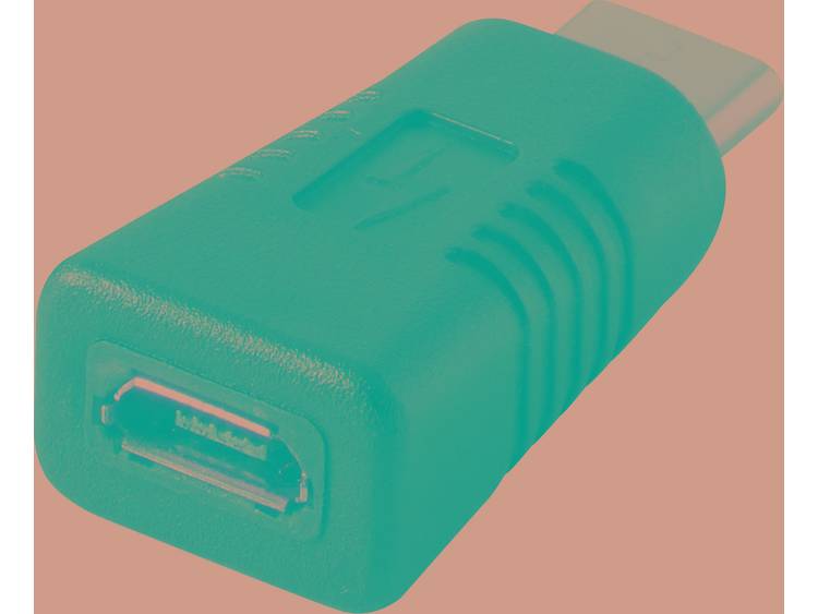 renkforce USB 2.0 Adapter [1x USB-C stekker 1x USB 2.0 bus micro-B] Zwart Vergulde steekcontacten