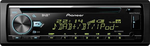 Pioneer DEH-X7800DAB Autoradio enkel DIN DAB+ tuner, Bluetooth handsfree, Aansluiting voor stuurbediening