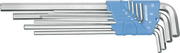 Gedore 1543555 Inbus Haakse schroevendraaierset  5/64 inch, 3/32 inch, 1/8 inch, 5/32 inch, 3/16 inch, 7/32 inch, 1/4 inch, 5/16 inch  8-delig
