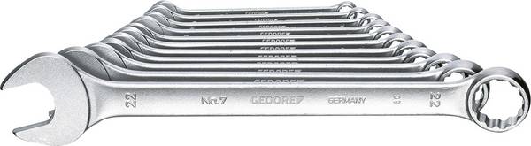 Gedore 6093070 7-011 Ring-steeksleutelset 11-delig Sleutelbreedte (metrisch) 8 - 22 mm