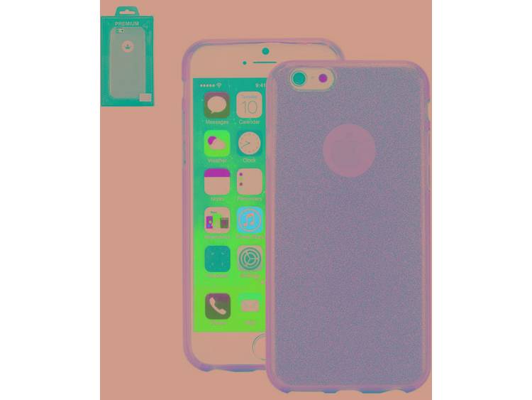 Perlecom iPhone Backcover Geschikt voor model (GSM's): Apple iPhone 6, Apple iPhone 6S Goud, Glitter