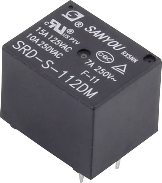 Printrelais 12 V/DC 15 A 1 NO-contact SRD-S-112DM 1 stuk ...
