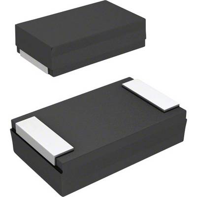 Twee zwarte, rechthoekige elektronische componenten met witte contactvlakken, afgebeeld in verschillende formaten.