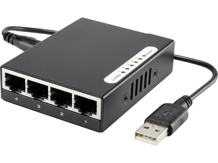Renkforce RF-4451433 Netwerk switch 5 poorten 100 Mbit-s USB-stroomverzorging