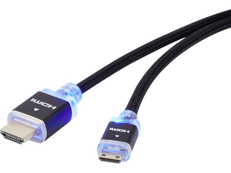 SpeaKa Professional HDMI Aansluitkabel [1x HDMI-stekker 1x HDMI-stekker C mini] 1.50 m Zwart