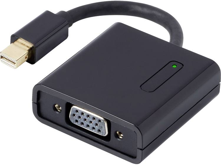 renkforce DisplayPort-VGA Adapter [1x Mini-DisplayPort stekker 1x VGA bus] Zwart